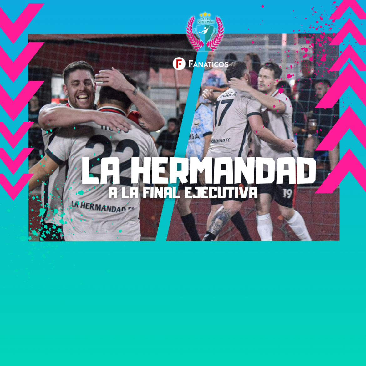 La Hermandad festejando la clasificacion.